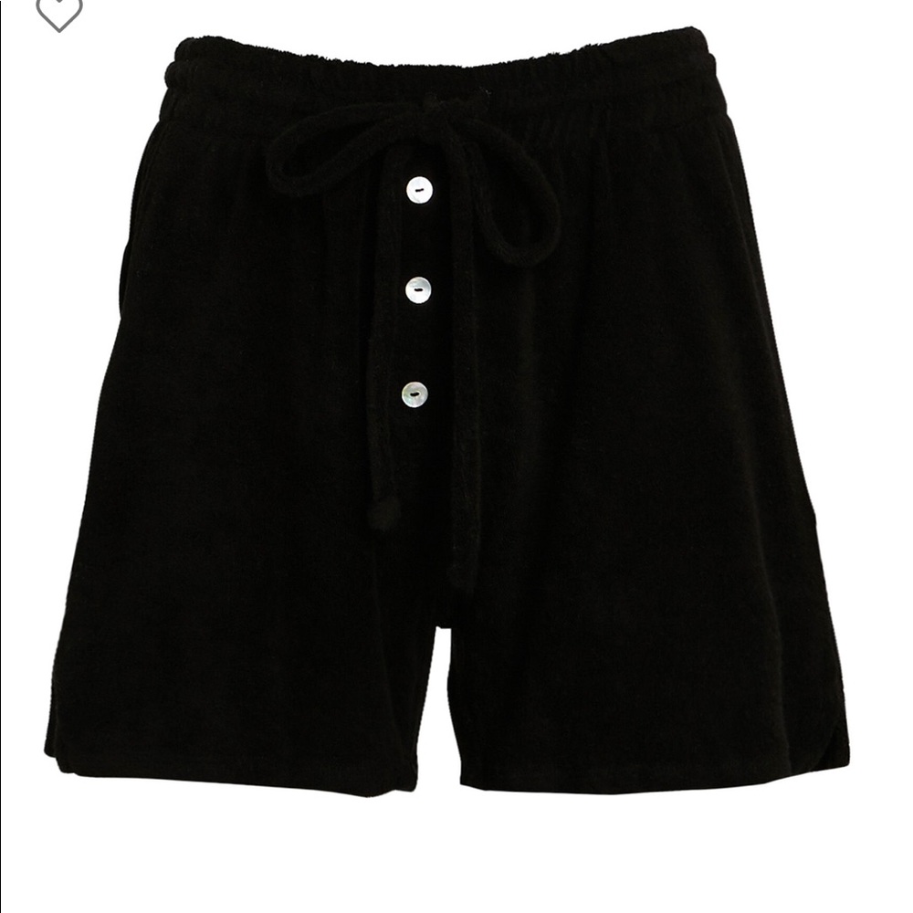 BNWT DONNI terry sweatshorts black size small